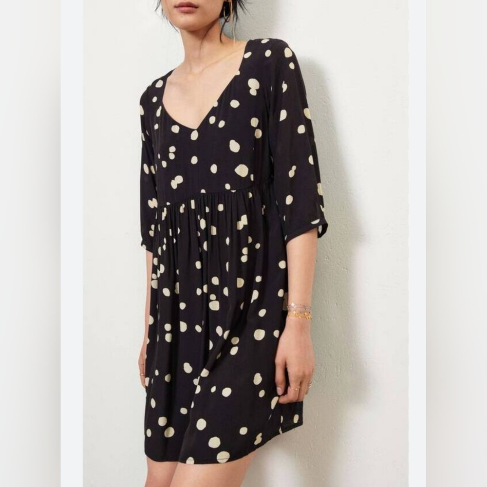 ba&sh Dalia Dress Polka Dot Black Dress. Size EU 2 US Medium.